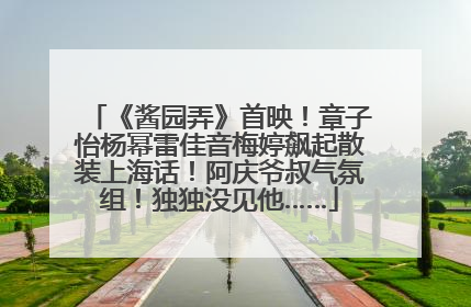 《酱园弄》首映！章子怡杨幂雷佳音梅婷飙起散装上海话！阿庆爷叔气氛组！独独没见他……