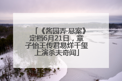 《酱园弄·悬案》定档6月21日，章子怡王传君易烊千玺上演杀夫奇闻