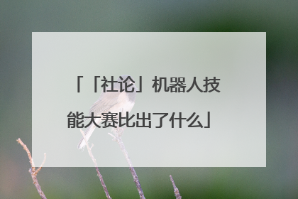 「社论」机器人技能大赛比出了什么