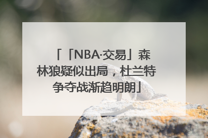 「NBA·交易」森林狼疑似出局，杜兰特争夺战渐趋明朗