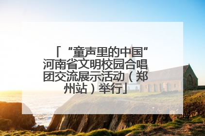 “童声里的中国”河南省文明校园合唱团交流展示活动（郑州站）举行