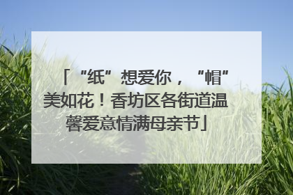 “纸”想爱你，“帽”美如花！香坊区各街道温馨爱意情满母亲节