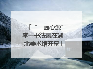 “一画心源”李一书法展在湖北美术馆开幕