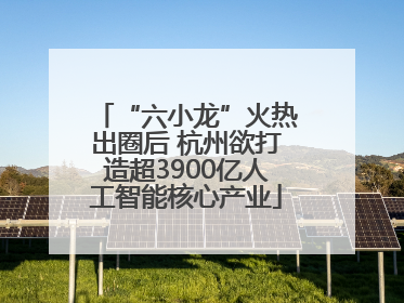 “六小龙”火热出圈后 杭州欲打造超3900亿人工智能核心产业
