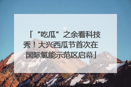 “吃瓜”之余看科技秀！大兴西瓜节首次在国际氢能示范区启幕