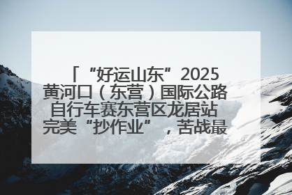 “好运山东”2025黄河口（东营）国际公路自行车赛东营区龙居站 完美“抄作业”，苦战最后时刻黄衫易主