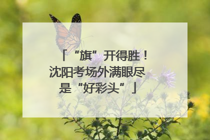 “旗”开得胜！沈阳考场外满眼尽是“好彩头”