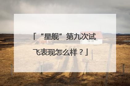 “星舰”第九次试飞表现怎么样？