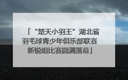 “楚天小羽王”湖北省羽毛球青少年俱乐部联赛新锐组比赛圆满落幕