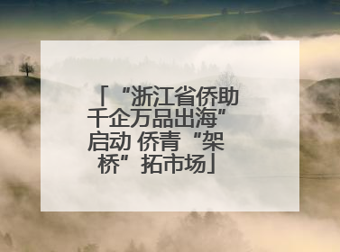 “浙江省侨助千企万品出海”启动 侨青“架桥”拓市场