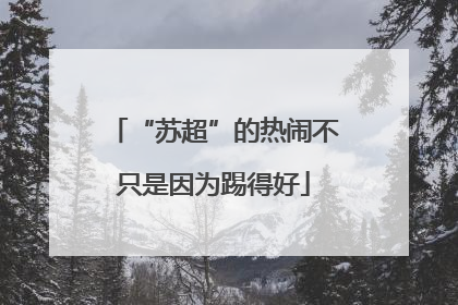 “苏超”的热闹不只是因为踢得好