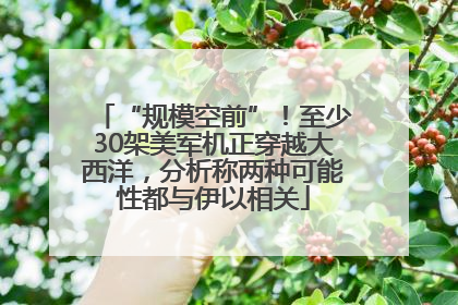 “规模空前”！至少30架美军机正穿越大西洋，分析称两种可能性都与伊以相关