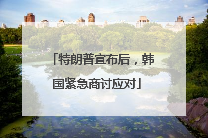 特朗普宣布后，韩国紧急商讨应对