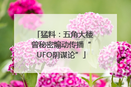 猛料：五角大楼曾秘密煽动传播“UFO阴谋论”
