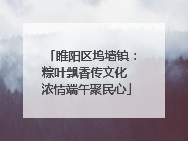 睢阳区坞墙镇：粽叶飘香传文化 浓情端午聚民心