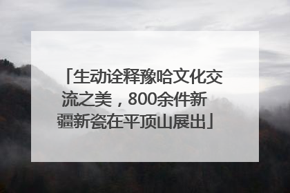 生动诠释豫哈文化交流之美，800余件新疆新瓷在平顶山展出