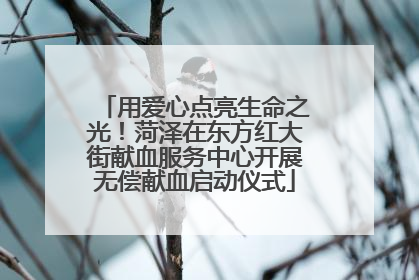 用爱心点亮生命之光！菏泽在东方红大街献血服务中心开展无偿献血启动仪式