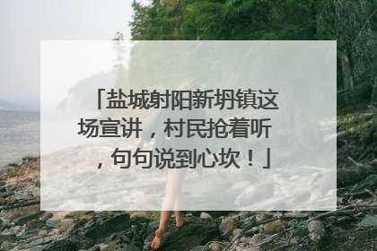 盐城射阳新坍镇这场宣讲，村民抢着听，句句说到心坎！