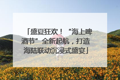 盛夏狂欢！“海上啤酒节”全新起航，打造海陆联动沉浸式盛宴