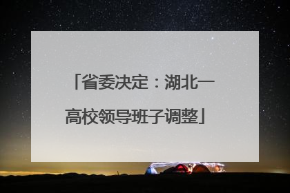 省委决定：湖北一高校领导班子调整