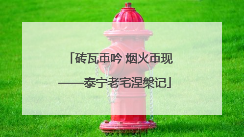 砖瓦重吟 烟火重现——泰宁老宅涅槃记