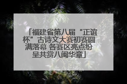 福建省第八届“正谊杯”古诗文大赛初赛圆满落幕 各赛区亮点纷呈共赏八闽华章