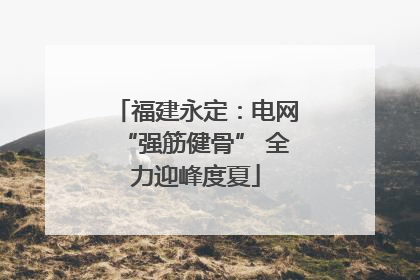 福建永定：电网“强筋健骨” 全力迎峰度夏