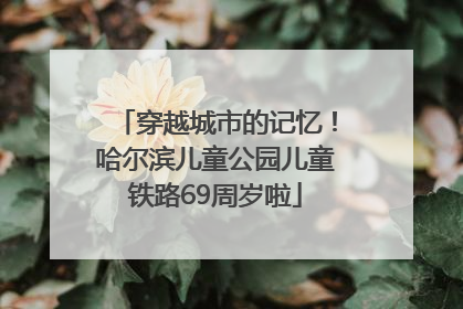 穿越城市的记忆！哈尔滨儿童公园儿童铁路69周岁啦