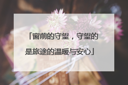 窗前的守望，守望的是旅途的温暖与安心