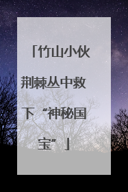 竹山小伙荆棘丛中救下“神秘国宝”