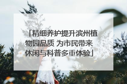 精细养护提升滨州植物园品质 为市民带来休闲与科普多重体验