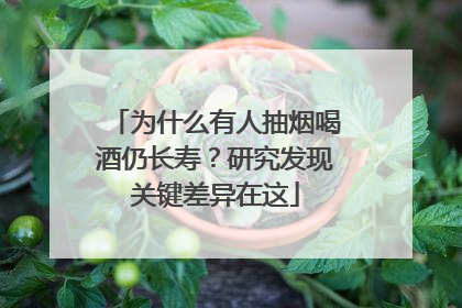 为什么有人抽烟喝酒仍长寿？研究发现关键差异在这