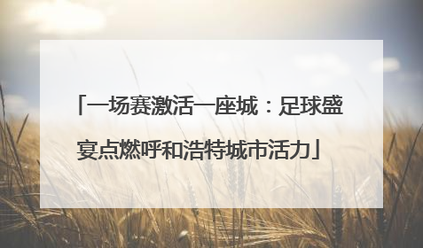 一场赛激活一座城：足球盛宴点燃呼和浩特城市活力