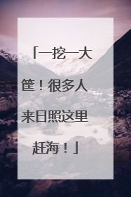 一挖一大筐！很多人来日照这里赶海！