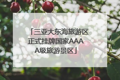 三亚大东海旅游区正式挂牌国家AAAA级旅游景区