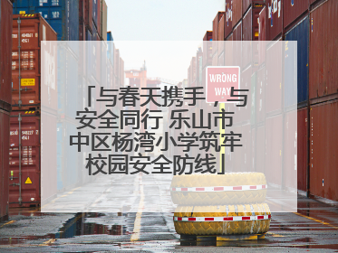 与春天携手，与安全同行 乐山市中区杨湾小学筑牢校园安全防线