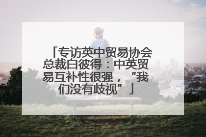 专访英中贸易协会总裁白彼得：中英贸易互补性很强，“我们没有歧视”