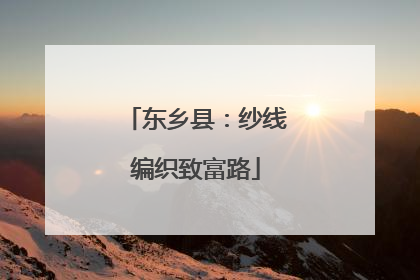 东乡县：纱线编织致富路