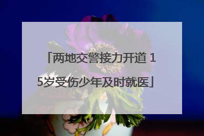 两地交警接力开道 15岁受伤少年及时就医