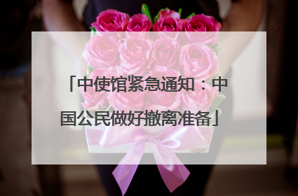 中使馆紧急通知：中国公民做好撤离准备