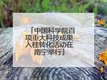 中国科学院百项重大科技成果入桂转化活动在南宁举行