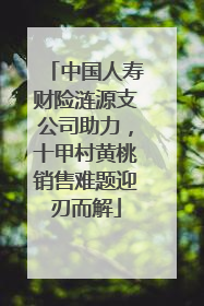 中国人寿财险涟源支公司助力，十甲村黄桃销售难题迎刃而解