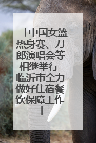 中国女篮热身赛、刀郎演唱会等相继举行 临沂市全力做好住宿餐饮保障工作