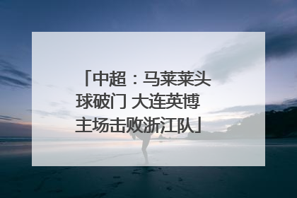中超：马莱莱头球破门 大连英博主场击败浙江队