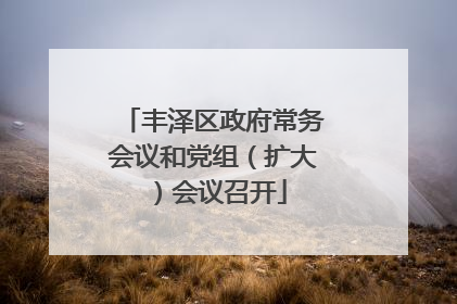 丰泽区政府常务会议和党组（扩大）会议召开