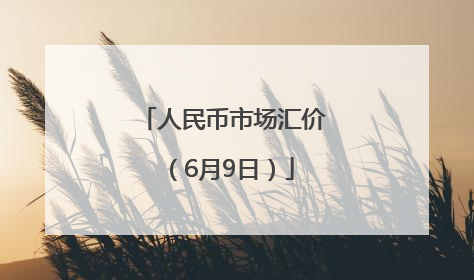 人民币市场汇价（6月9日）