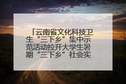 云南省文化科技卫生“三下乡”集中示范活动拉开大学生暑期“三下乡”社会实践活动序幕