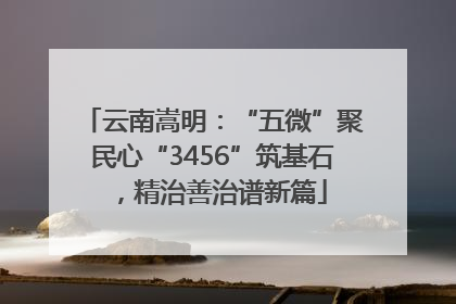 云南嵩明：“五微”聚民心“3456”筑基石，精治善治谱新篇