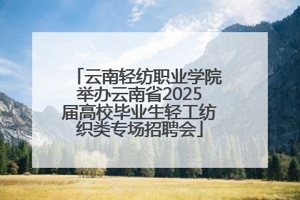 云南轻纺职业学院举办云南省2025届高校毕业生轻工纺织类专场招聘会