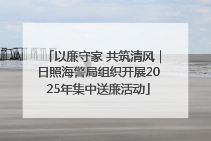 以廉守家 共筑清风｜日照海警局组织开展2025年集中送廉活动